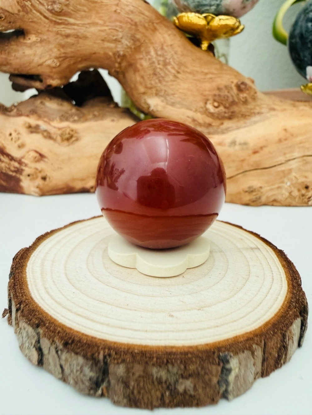 Red Carnelian Mini Sphere | 35mm Polished "Stone of Motivation" Crystal Ball
